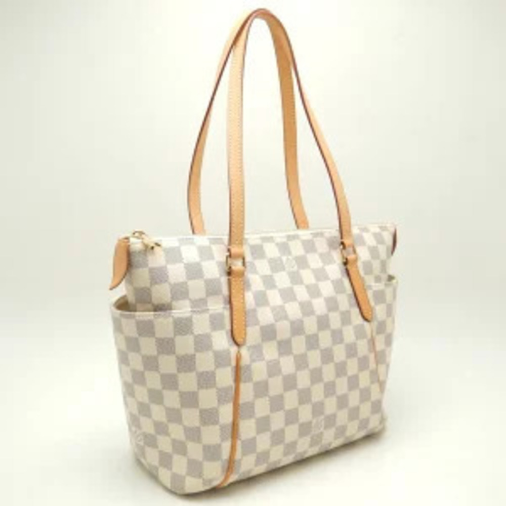 Louis Vuitton White Bag Totally Damier Azur Tote